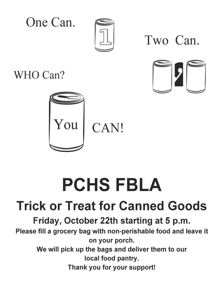 FBLA Canned Goods Drive
