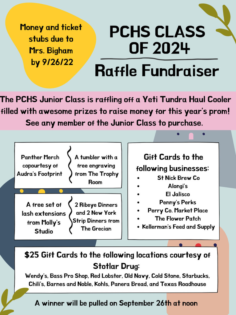 Junior Class Fundraiser Info